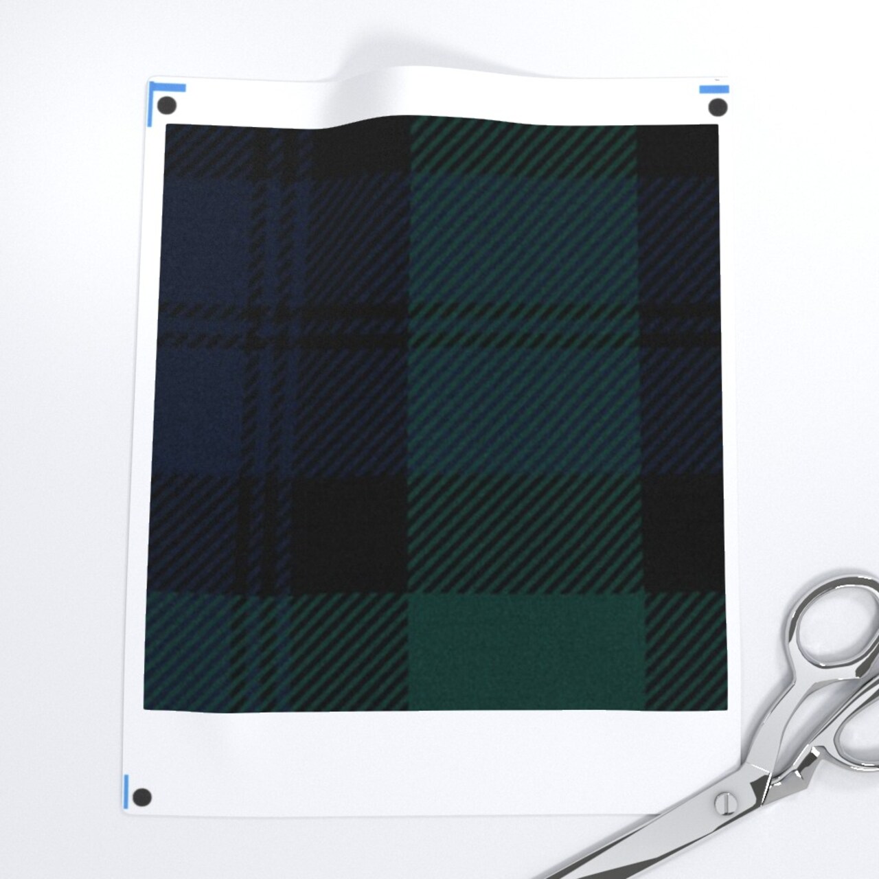 Tartan Traditional Textured Plaid Black Preppy Classic Custom Printed Fabric by Spoonflower Various Fabrics by the Yard or Fat Quarter